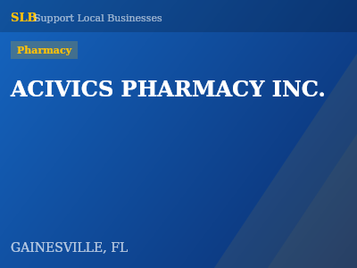 ACIVICS PHARMACY INC. — Pharmacy in GAINESVILLE, FL