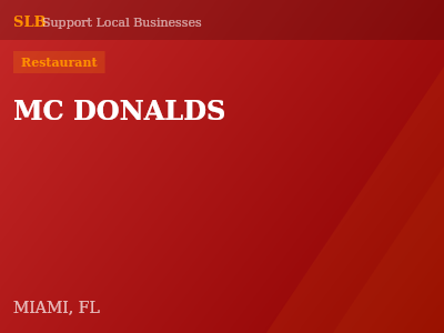 MC DONALDS — Restaurant in MIAMI, FL