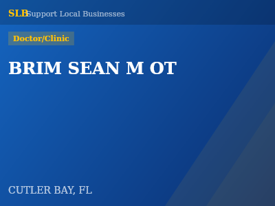 BRIM SEAN M OT — Doctor/Clinic in CUTLER BAY, FL