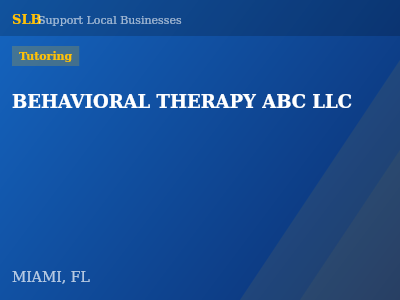 BEHAVIORAL THERAPY ABC LLC — Tutoring in MIAMI, FL