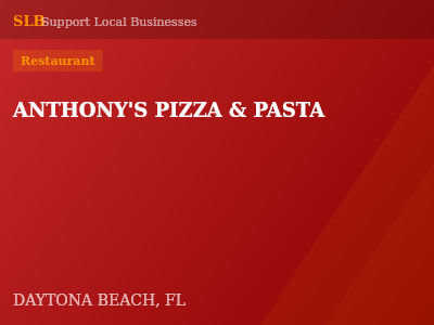 ANTHONY'S PIZZA & PASTA — Restaurant in DAYTONA BEACH, FL