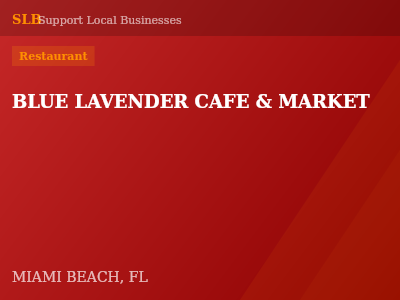 BLUE LAVENDER CAFE & MARKET — Restaurant in MIAMI BEACH, FL