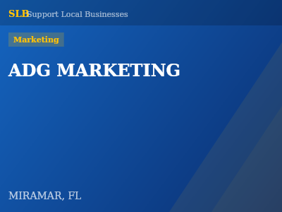 ADG MARKETING — Marketing in MIRAMAR, FL