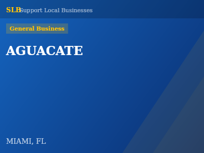 AGUACATE — General Business in MIAMI, FL