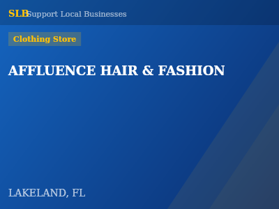 AFFLUENCE HAIR & FASHION — Clothing Store in LAKELAND, FL