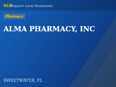 ALMA PHARMACY, INC — Pharmacy in SWEETWATER, FL