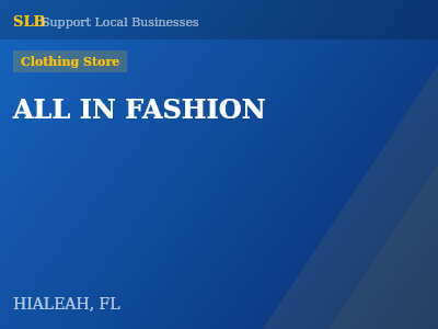 ALL IN FASHION — Clothing Store in HIALEAH, FL