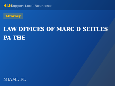 LAW OFFICES OF MARC D SEITLES PA THE — Attorney in MIAMI, FL