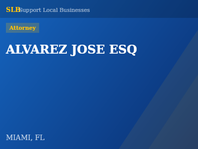 ALVAREZ JOSE ESQ — Attorney in MIAMI, FL