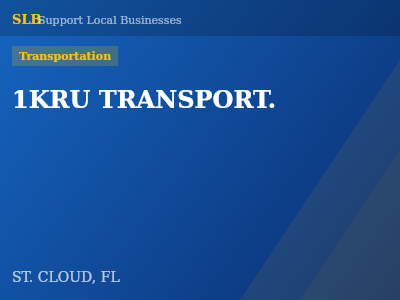 1KRU TRANSPORT. — Transportation in ST. CLOUD, FL