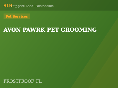AVON PAWRK PET GROOMING — Pet Services in FROSTPROOF, FL