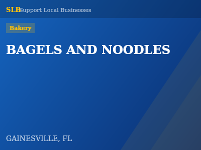 BAGELS AND NOODLES — Bakery in GAINESVILLE, FL
