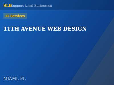 11TH AVENUE WEB DESIGN — IT Services in MIAMI, FL