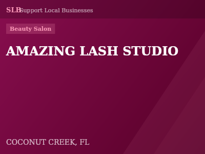 AMAZING LASH STUDIO — Beauty Salon in COCONUT CREEK, FL