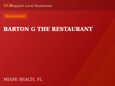 BARTON G THE RESTAURANT — Restaurant in MIAMI BEACH, FL