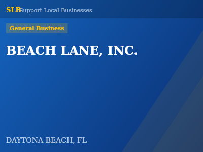 BEACH LANE, INC. — General Business in DAYTONA BEACH, FL