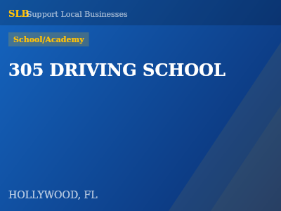 305 DRIVING SCHOOL — School/Academy in HOLLYWOOD, FL