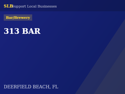313 BAR — Bar/Brewery in DEERFIELD BEACH, FL
