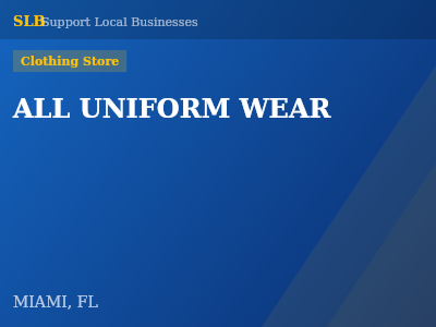 ALL UNIFORM WEAR — Clothing Store in MIAMI, FL