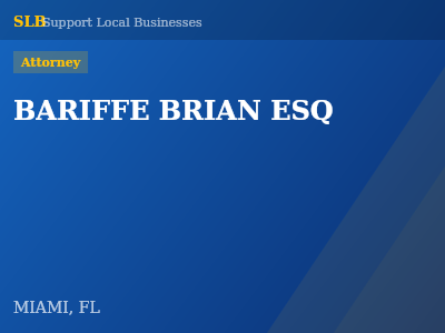 BARIFFE BRIAN ESQ — Attorney in MIAMI, FL