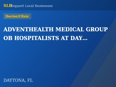 ADVENTHEALTH MEDICAL GROUP OB HOSPITALISTS AT DAYTONA — Doctor/Clinic in DAYTONA, FL