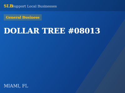 DOLLAR TREE #08013 — General Business in MIAMI, FL
