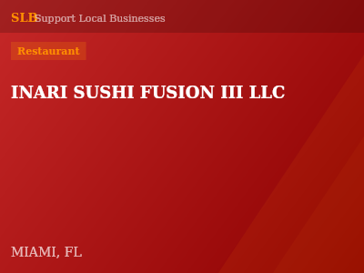 INARI SUSHI FUSION III LLC — Restaurant in MIAMI, FL
