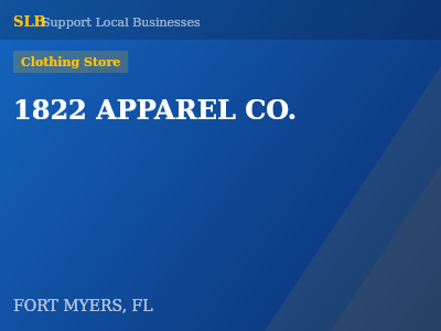 1822 APPAREL CO. — Clothing Store in FORT MYERS, FL