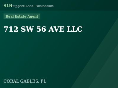 712 SW 56 AVE LLC — Real Estate Agent in CORAL GABLES, FL