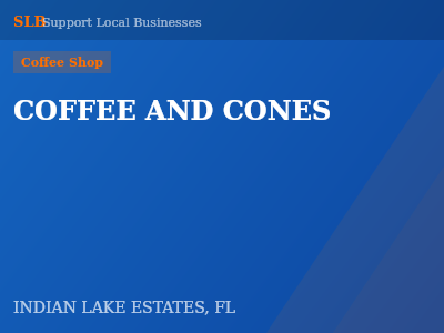 COFFEE AND CONES — Coffee Shop in INDIAN LAKE ESTATES, FL