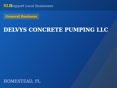 DELVYS CONCRETE PUMPING LLC — General Business in HOMESTEAD, FL