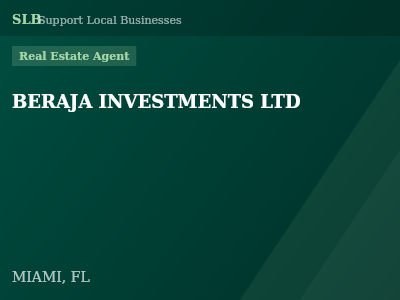 BERAJA INVESTMENTS LTD — Real Estate Agent in MIAMI, FL