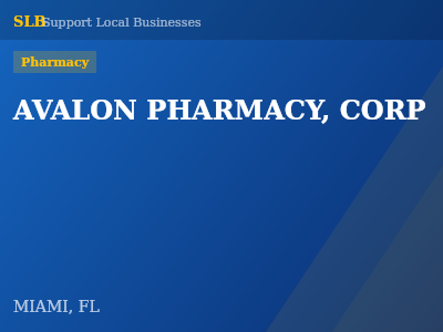 AVALON PHARMACY, CORP — Pharmacy in MIAMI, FL