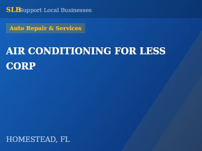 AIR CONDITIONING FOR LESS CORP — Auto Repair & Services in HOMESTEAD, FL