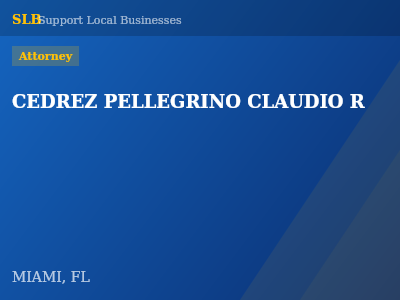 CEDREZ PELLEGRINO CLAUDIO R — Attorney in MIAMI, FL