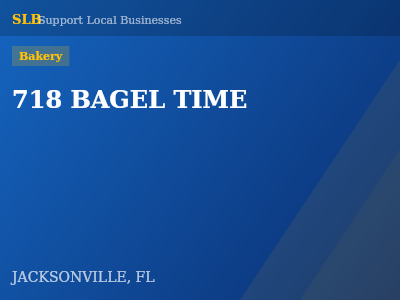 718 BAGEL TIME — Bakery in JACKSONVILLE, FL