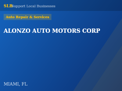 ALONZO AUTO MOTORS CORP — Auto Repair & Services in MIAMI, FL