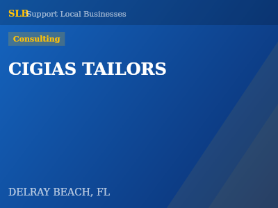 CIGIAS TAILORS — Consulting in DELRAY BEACH, FL