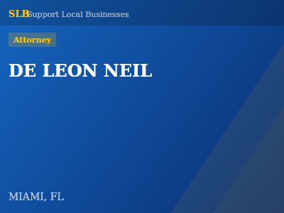 DE LEON NEIL — Attorney in MIAMI, FL