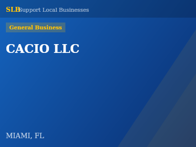 CACIO LLC — General Business in MIAMI, FL