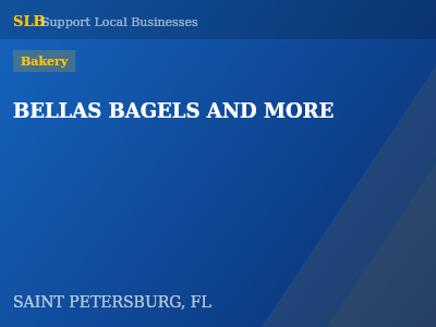 BELLAS BAGELS AND MORE — Bakery in SAINT PETERSBURG, FL