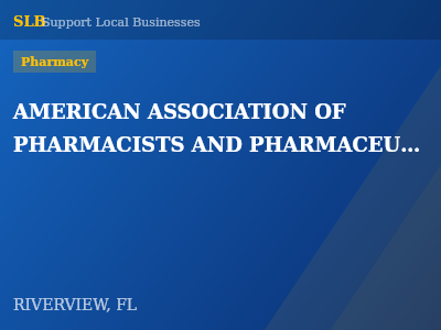 AMERICAN ASSOCIATION OF PHARMACISTS AND PHARMACEUTICAL SCIENTISTS OF COTE D'IVOIRE, INC — Pharmacy in RIVERVIEW, FL