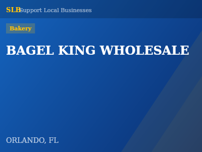 BAGEL KING WHOLESALE — Bakery in ORLANDO, FL
