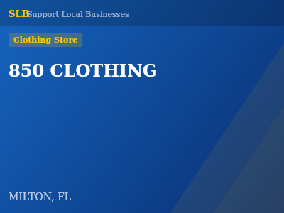 850 CLOTHING — Clothing Store in MILTON, FL