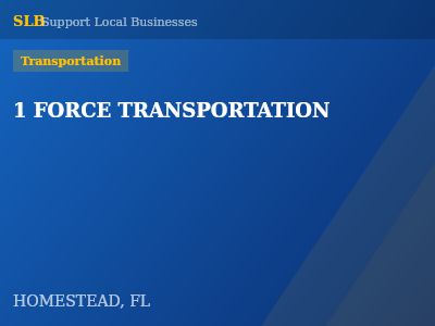 1 FORCE TRANSPORTATION — Transportation in HOMESTEAD, FL