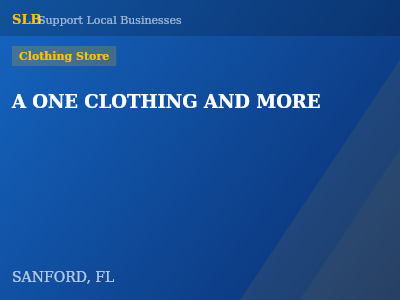 A ONE CLOTHING AND MORE — Clothing Store in SANFORD, FL