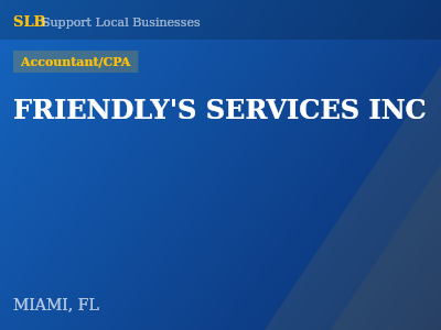 FRIENDLY'S SERVICES INC — Accountant/CPA in MIAMI, FL