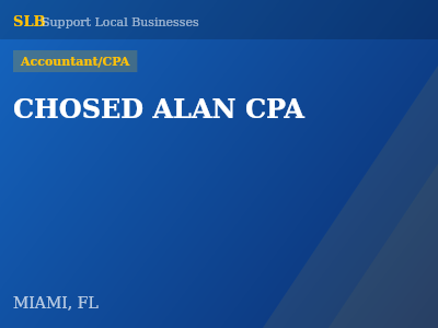 CHOSED ALAN CPA — Accountant/CPA in MIAMI, FL