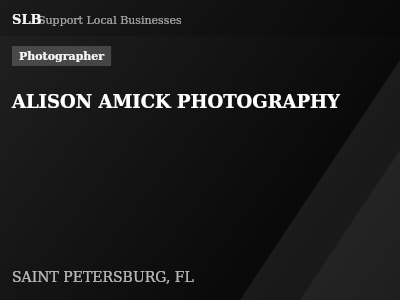 ALISON AMICK PHOTOGRAPHY — Photographer in SAINT PETERSBURG, FL