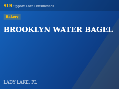 BROOKLYN WATER BAGEL — Bakery in LADY LAKE, FL